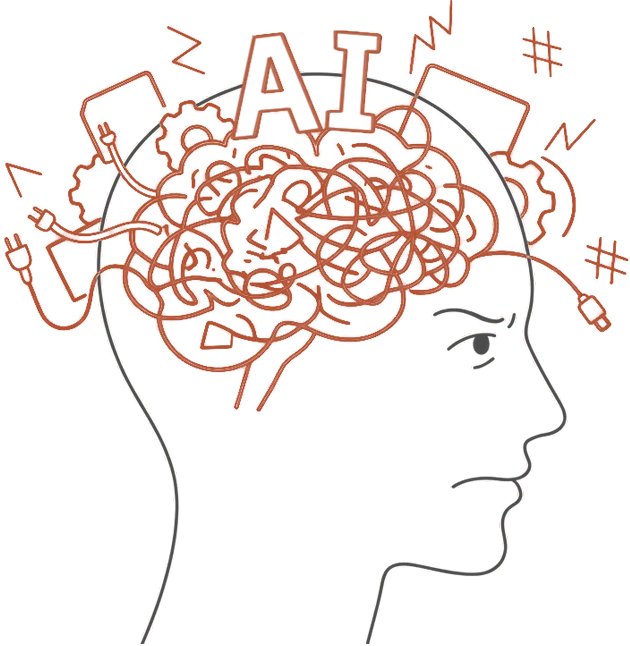 A mind overwhelmed by the noise of the AI transition